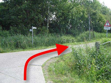 27-5km-Übergang in Bauernweg